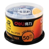 得力 3725 空白光盘CD-R刻录光盘  50片/盒